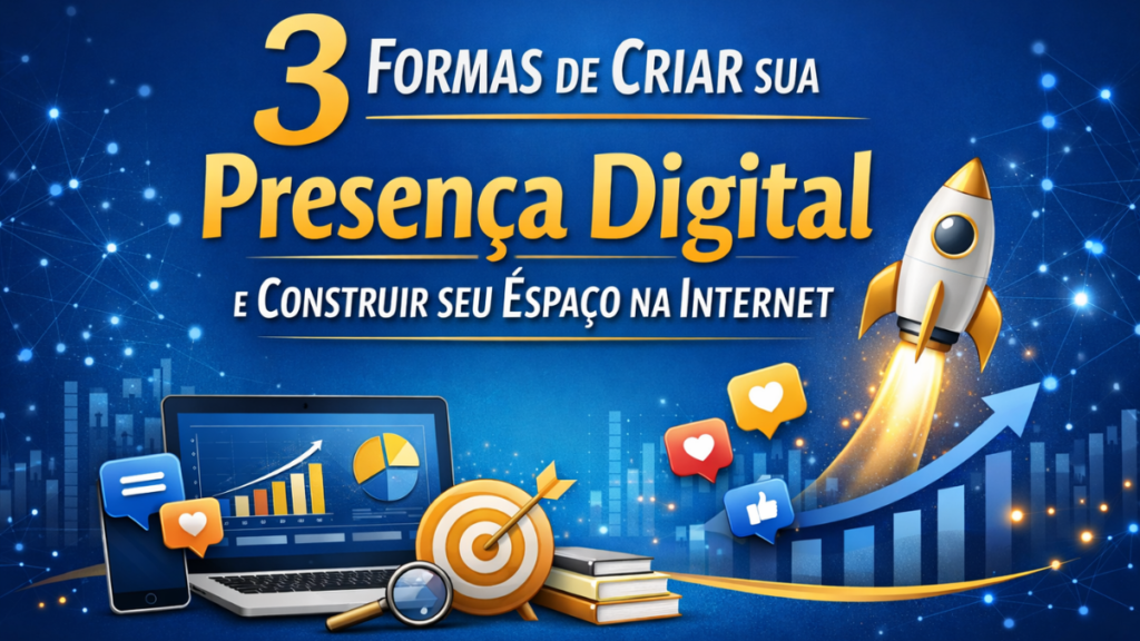 3 formas de criar sua presença digital e construir autoridade online. Descubra como começar hoje mesmo e fazer seu espaço na internet ser encontrado!
