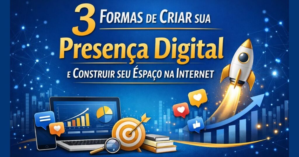3 formas de criar sua presença digital e construir autoridade online. Descubra como começar hoje mesmo e fazer seu espaço na internet ser encontrado!