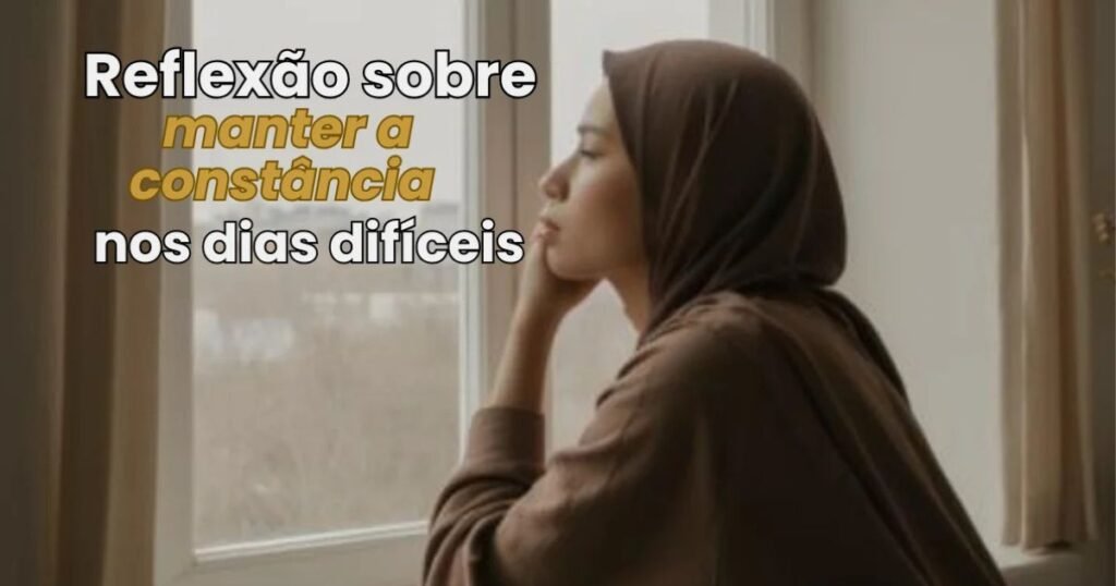 mulher refletindo sobre como manter a constância mesmo desanimada