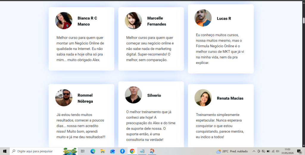 Depoimento de aluno do Fórmula Negócio Online